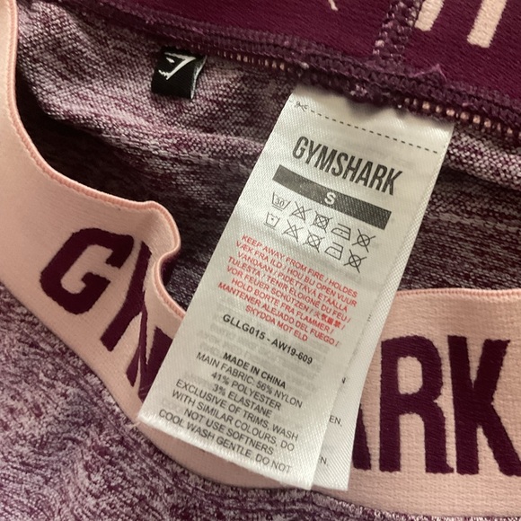 Gymshark Kids Burgundy Leggings - Picture 3 of 6